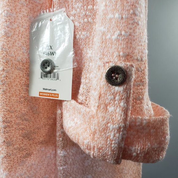 NWT Faded Glory Top with attached jacket Plus 1X - Picture 7 of 9